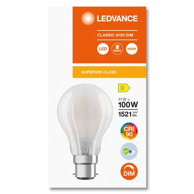 LED CLASSIC A DIM CRI 90 S 100  11 W/4000 K B22d 