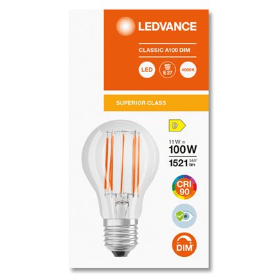 LED CLASSIC A DIM CRI 90 S 100  11 W/4000 K E27 