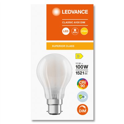 LED CLASSIC A DIM CRI 90 S 100  11 W/2700 K B22d 