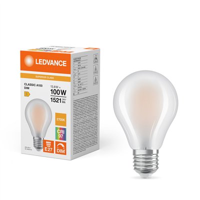 LED CLASSIC A DIM CRI97 S 13.8W 927 Frosted E27