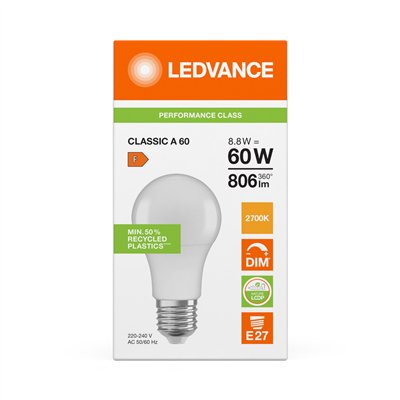 LED CLASSIC A DIM P 8.8W 827 Frosted E27