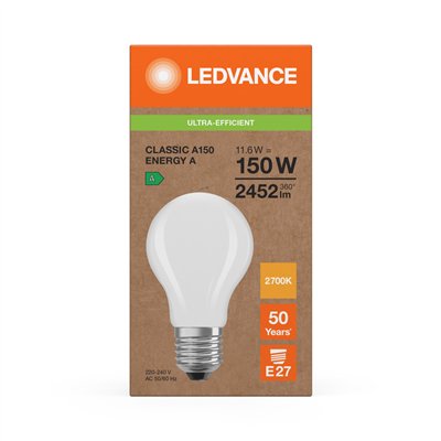 LED CLASSIC A ENERGY EFFICIENCY A S 11.6W 827 Frosted E27