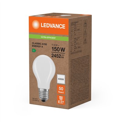 LED CLASSIC A ENERGY EFFICIENCY A S 11.6W 840 Frosted E27