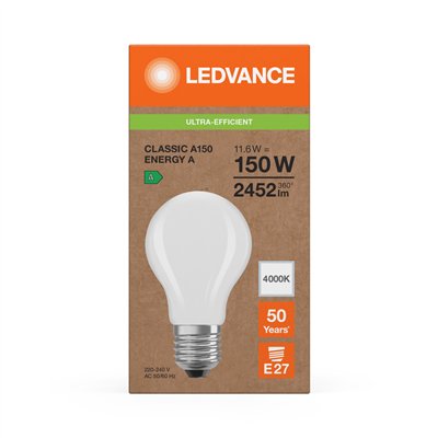 LED CLASSIC A ENERGY EFFICIENCY A S 11.6W 840 Frosted E27