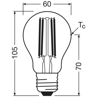 LED CLASSIC A ENERGY EFFICIENCY A S 5W 840 Clear E27