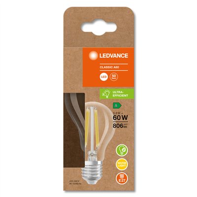 LED CLASSIC A ENERGY EFFICIENCY A S 3.8W 830 Clear E27