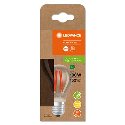 LED CLASSIC A ENERGY EFFICIENCY A S 7.2W 830 Clear E27