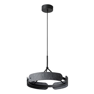 Decor Curve Felt Pendant 33W 830 Dark Grey