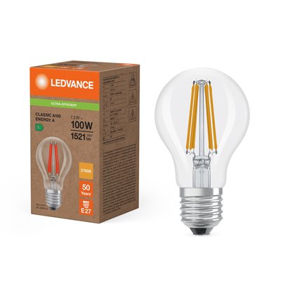 LED CLASSIC A ENERGY EFFICIENCY A S 7.2W 827 Clear  E27