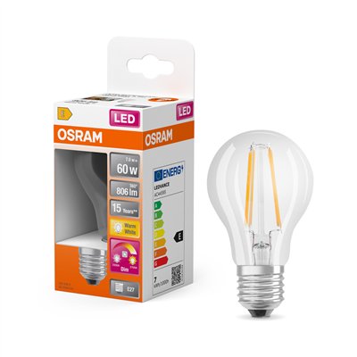 LED CLASSIC A GLOWdim 7W 822…827 E27