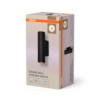 Decor Drums Wall Updown 2XGU10 Black