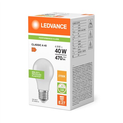 LED CLASSIC A P 4.9W 827 Frosted E27