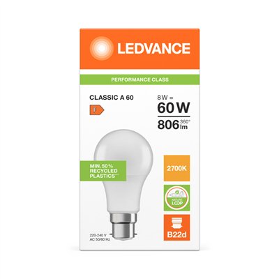 LED CLASSIC A P 8W 827 Frosted B22d