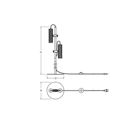 Decor Drums Floor 2XGU10 Black