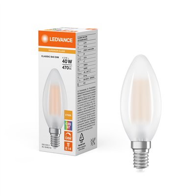 LED CLASSIC B DIM CRI97 S 4.2W 927 Frosted E14