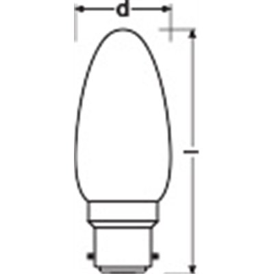 LED CLASSIC B DIM P 4.8W 827 Frosted B22d