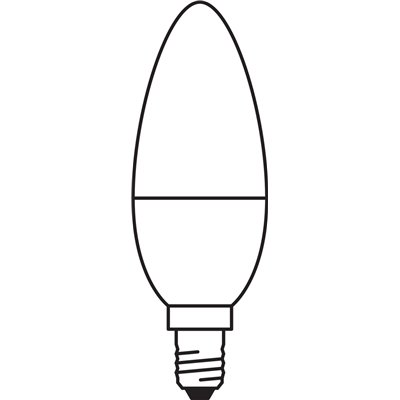 LED CLASSIC B DIM P 4.9W 827 Frosted E14