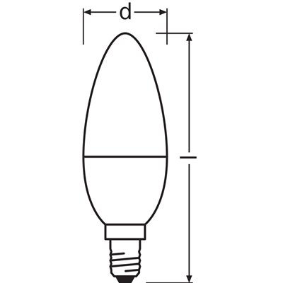 LED CLASSIC B DIM P 4.9W 827 Frosted E14