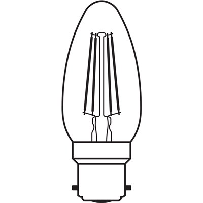 LED CLASSIC B P 4W 827 Clear B22d