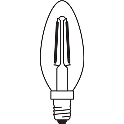 LED CLASSIC B P 2.5W 827 Clear E14