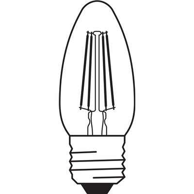 LED CLASSIC B P 4W 827 Clear E27