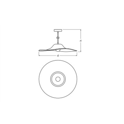 Decor Felt Hat Pendant 1XE27 Dark Gray