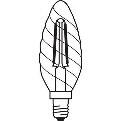 LED CLASSIC BW P 4W 827 Clear E14