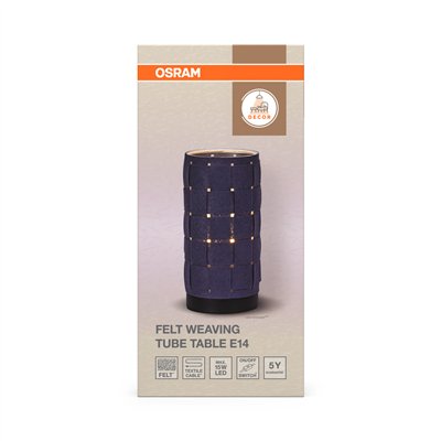 Decor Felt Weaving Tube Table E14 Dark Gray