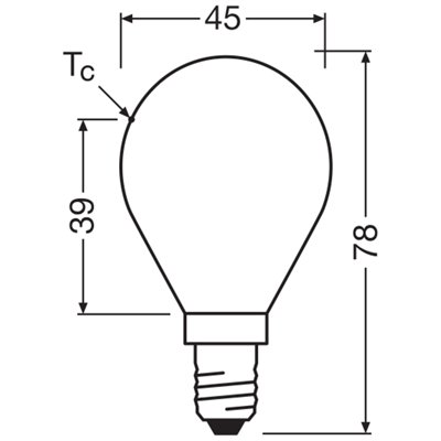 LED CLASSIC P DIM CRI97 S 4.2W 927 Frosted E14