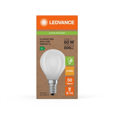 LED CLASSIC P ENERGY EFFICIENCY A S 3.8W 827 Frosted E14