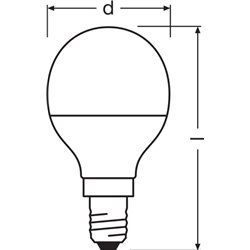 LED VALUE CLASSIC P 40  4.9 W/2700 K E14 