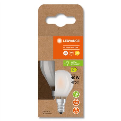 LED CLASSIC P ENERGY EFFICIENCY C DIM S 2.9W 827 Frosted E14