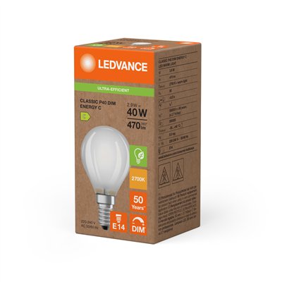 LED CLASSIC P ENERGY EFFICIENCY C DIM S 2.9W 827 Frosted E14