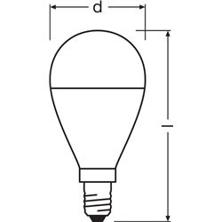 LED VALUE CLASSIC P 60  7.5 W/6500 K E14 
