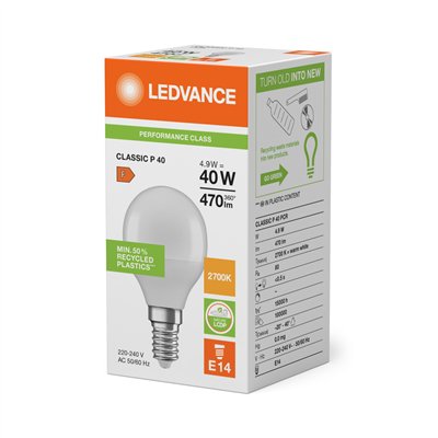 LED CLASSIC P P 4.9W 827 Frosted E14