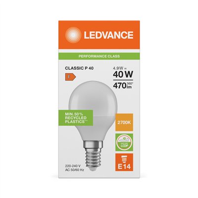 LED CLASSIC P P 4.9W 827 Frosted E14