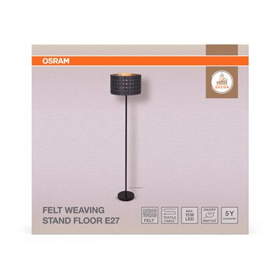 Decor Felt Weaving Cans Standing Floor E27 Dark Gray