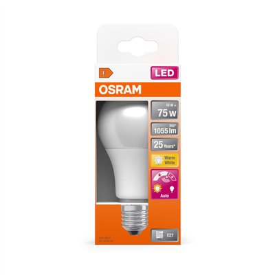LED DAYLIGHT SENSOR CLASSIC A 10W 827 Frosted E27