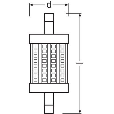 LED LINE R7S 8W 827 Clear R7s
