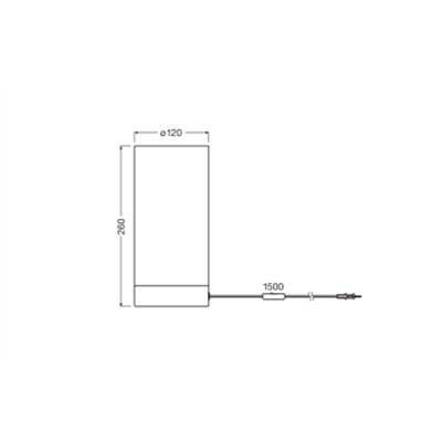 Decor Felt Weaving Tube Table E14 Dark Gray