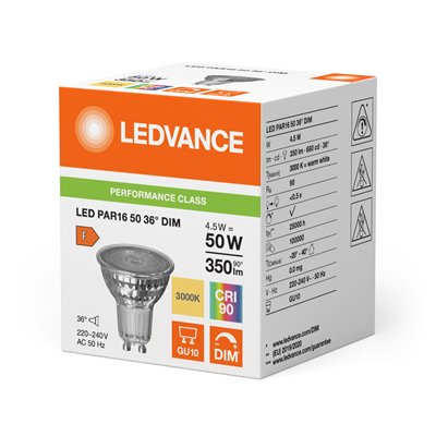 LED PAR16 DIM P 4.5W 930 GU10
