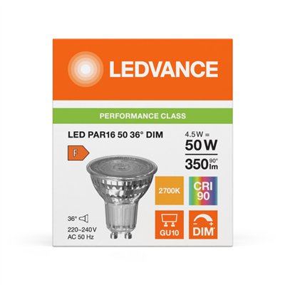 LED PAR16 DIM P 4.5W 927 GU10