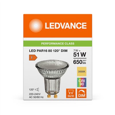 LED PAR16 DIM P 7W 930 GU10