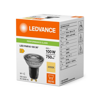 LED PAR16 DIM P 8W 827 GU10