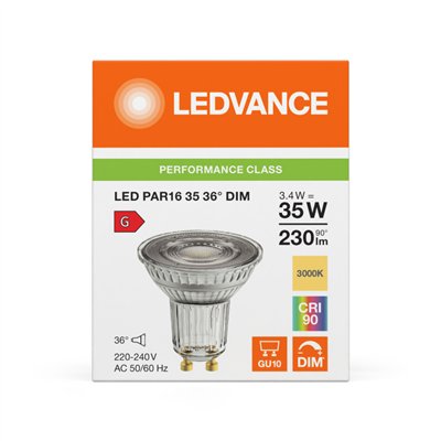 LED PAR16 DIM P 3.4W 930 GU10