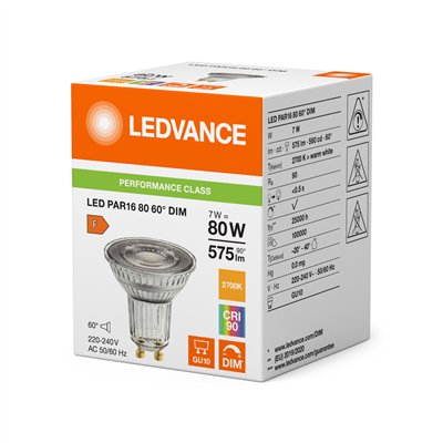 LED PAR16 DIM P 7W 927 GU10