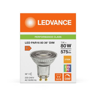 LED PAR16 DIM P 7W 927 GU10