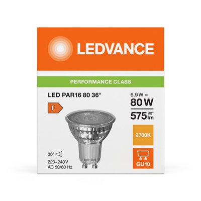 LED PAR16 P 6.9W 827 GU10
