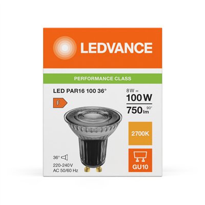 LED PAR16 P 8W 827 GU10