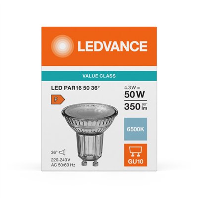LED PAR16 V 4.3W 865 GU10